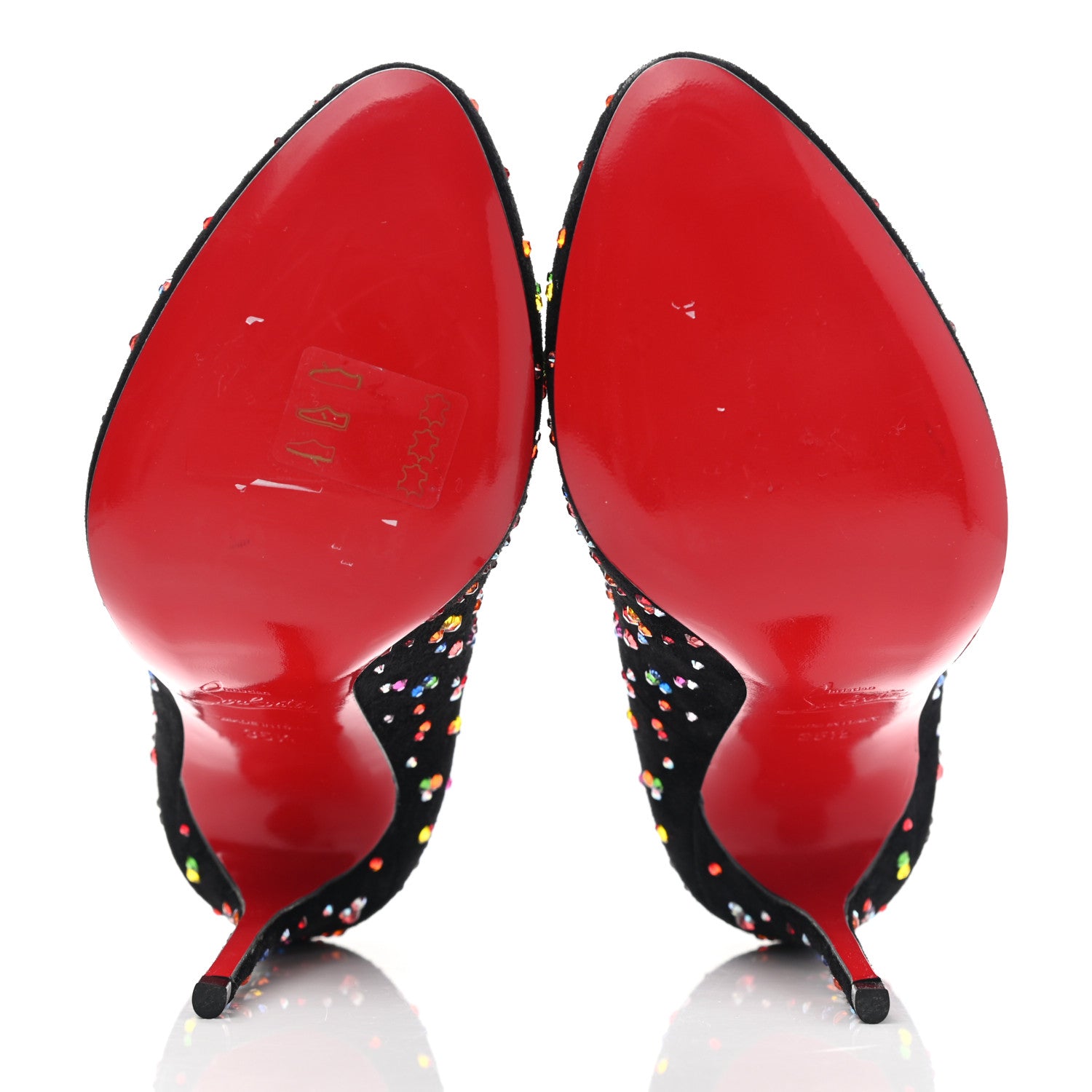 Christian Louboutin Veau Velour Dorissima Clair de Lune 120 Pumps 35.5 Black Multi 5 of 10