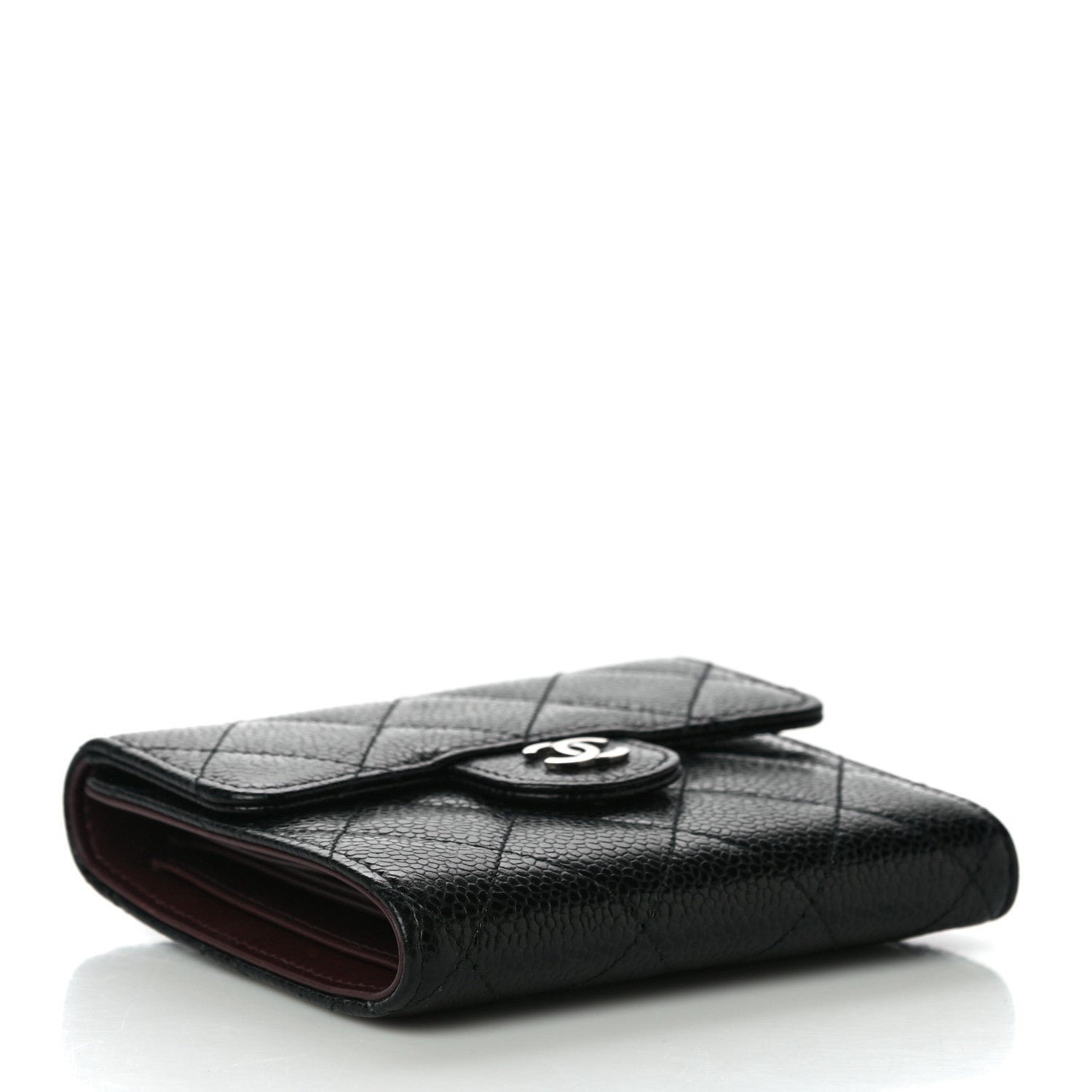 Chanel Caviar Quilted Compact Flap Wallet Black 4 of 13
