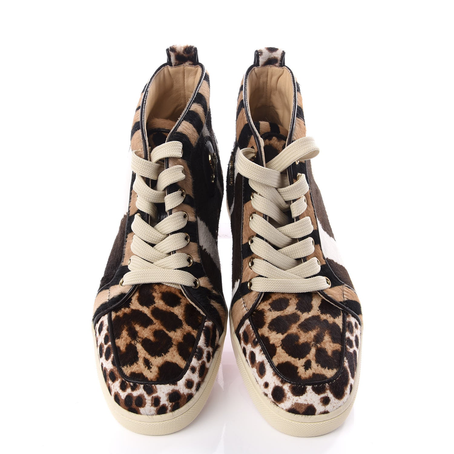 Christian Louboutin Calf Hair Animal Print Rantus Orlato Flat Sneakers 38 Multicolor 6 of 11
