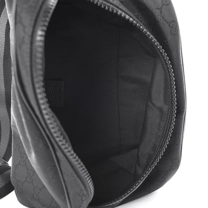 Gucci Nylon Monogram Fanny Pack Belt Bag Black 8 of 11