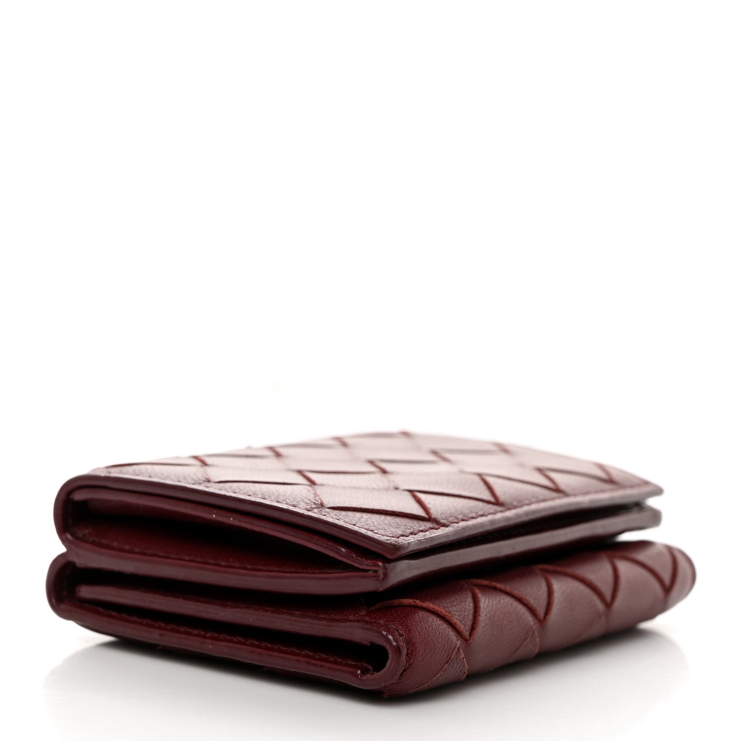 Bottega Veneta Nappa Intrecciato Trifold Wallet Bordeaux 4 of 8