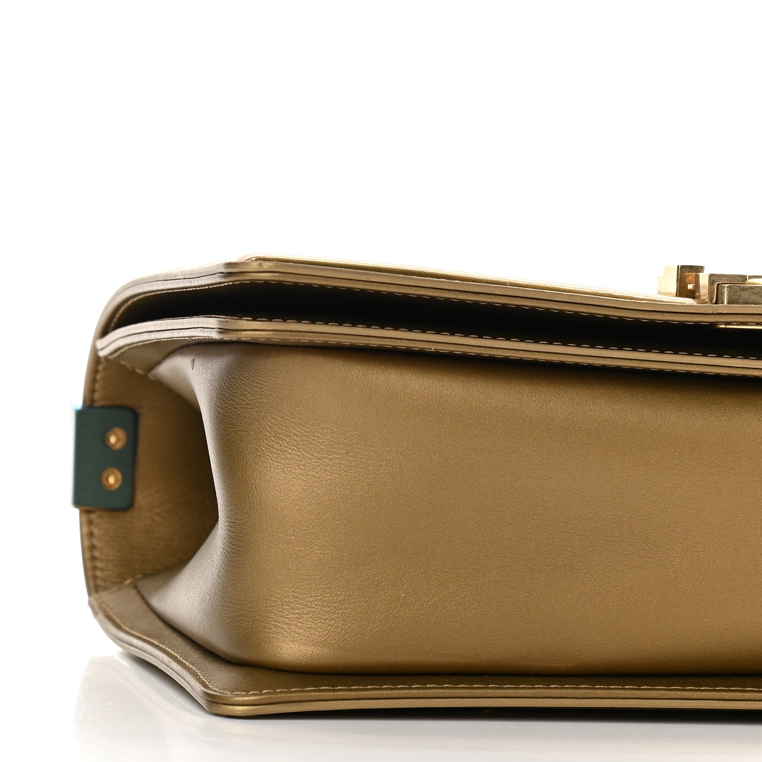 Chanel Metallic Patent Calfskin Quilted Medium Boy Flap Gold 8 of 9