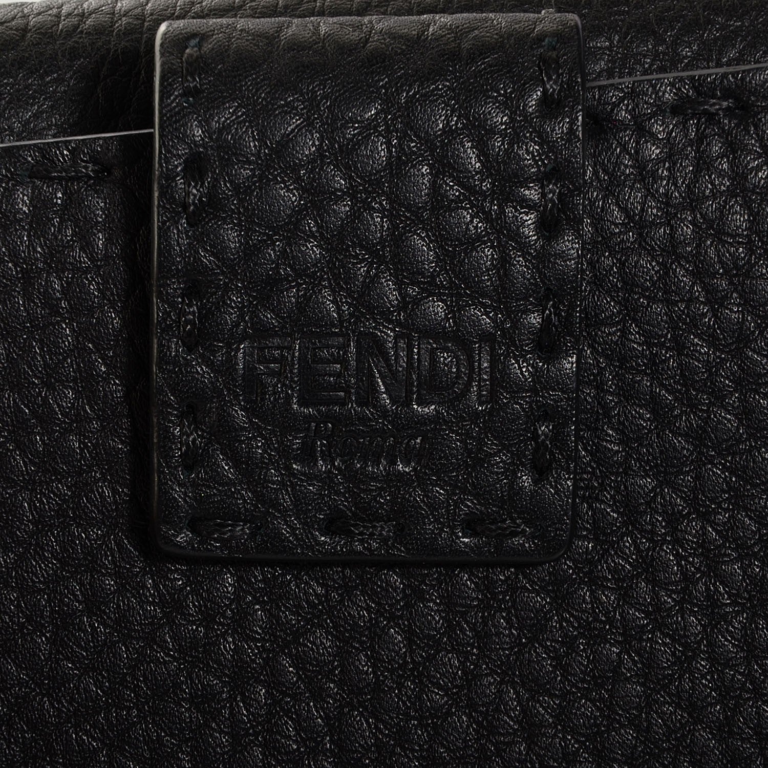 Fendi Cuoio Romano Selleria Peekaboo Continental Wallet Black 5 of 10