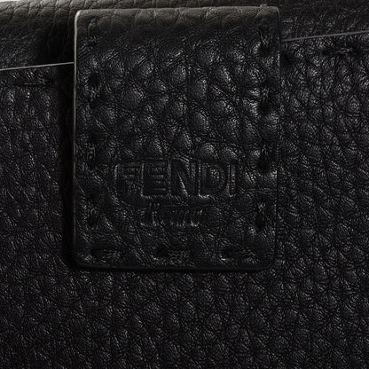 Fendi Cuoio Romano Selleria Peekaboo Continental Wallet Black 5 of 10