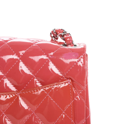 Chanel Patent Quilted Mini Square Flap Fuchsia 6 of 10