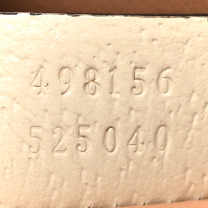 Gucci GG Supreme Monogram Berry Textured Dollar Calfskin Small Padlock Tote Beige Ebony Light Copper Mystic White 7 of 17