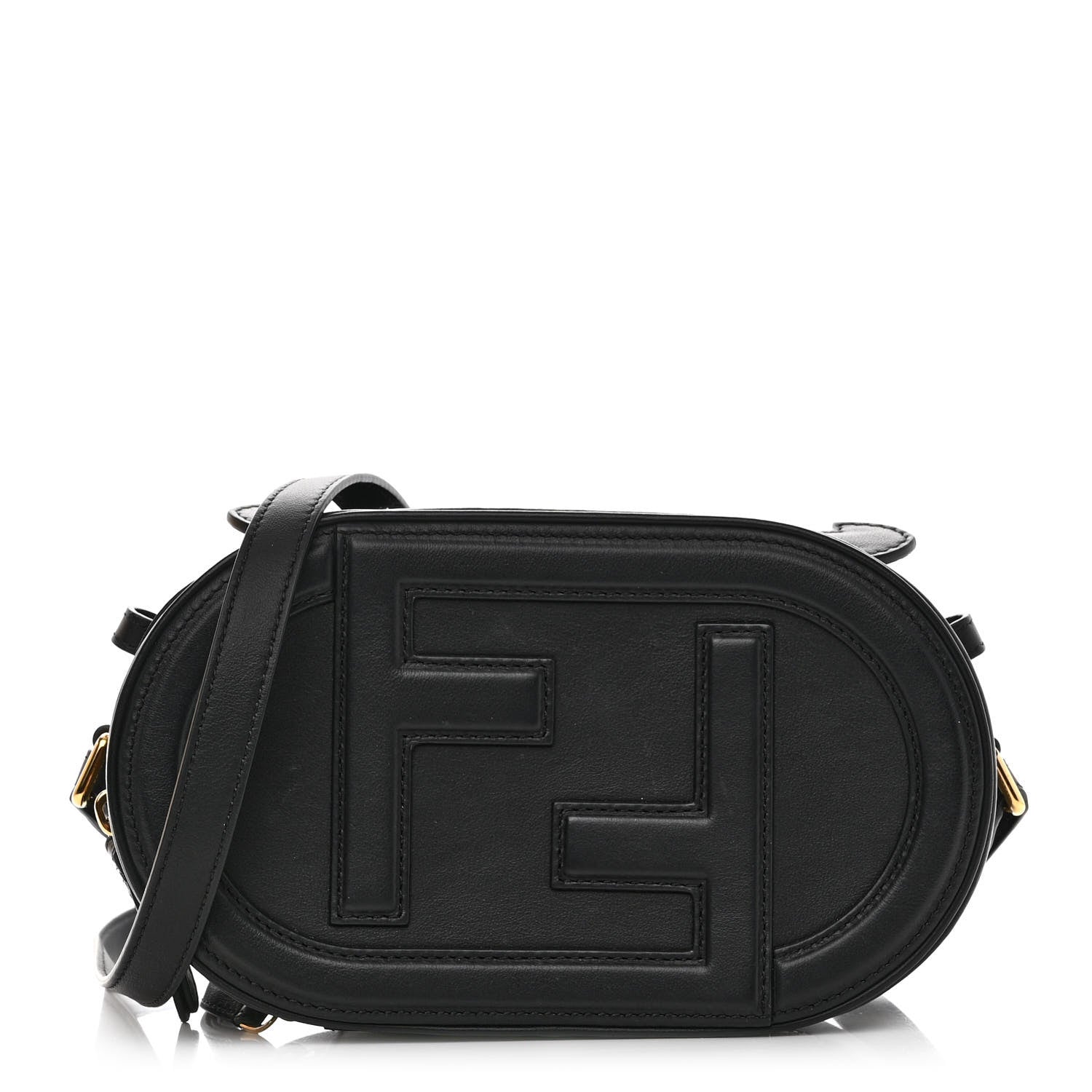 Fendi Vitello Grace Matte Mini O'Lock Camera Case Black 1 of 13