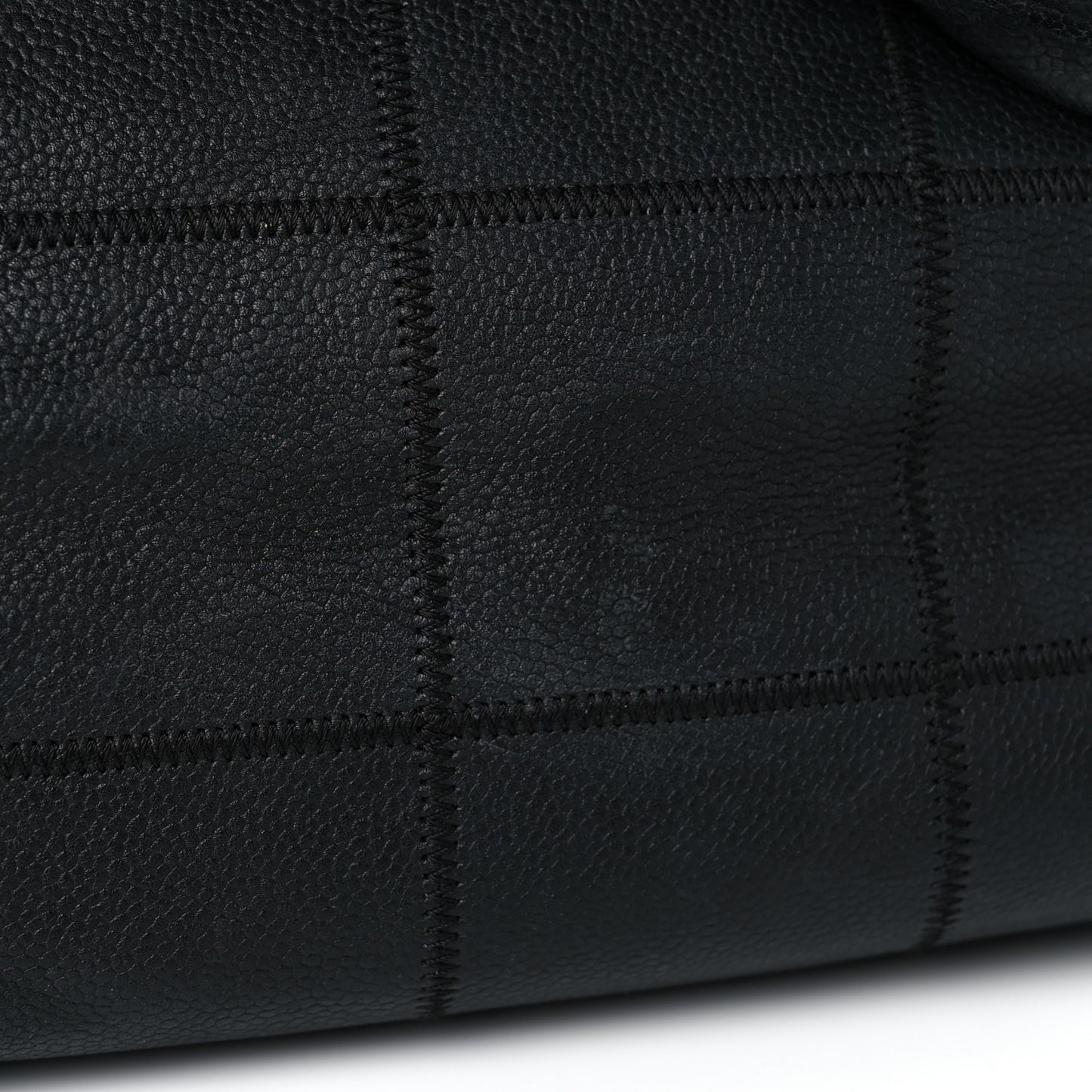 Caviar Square Stitched Tote Black