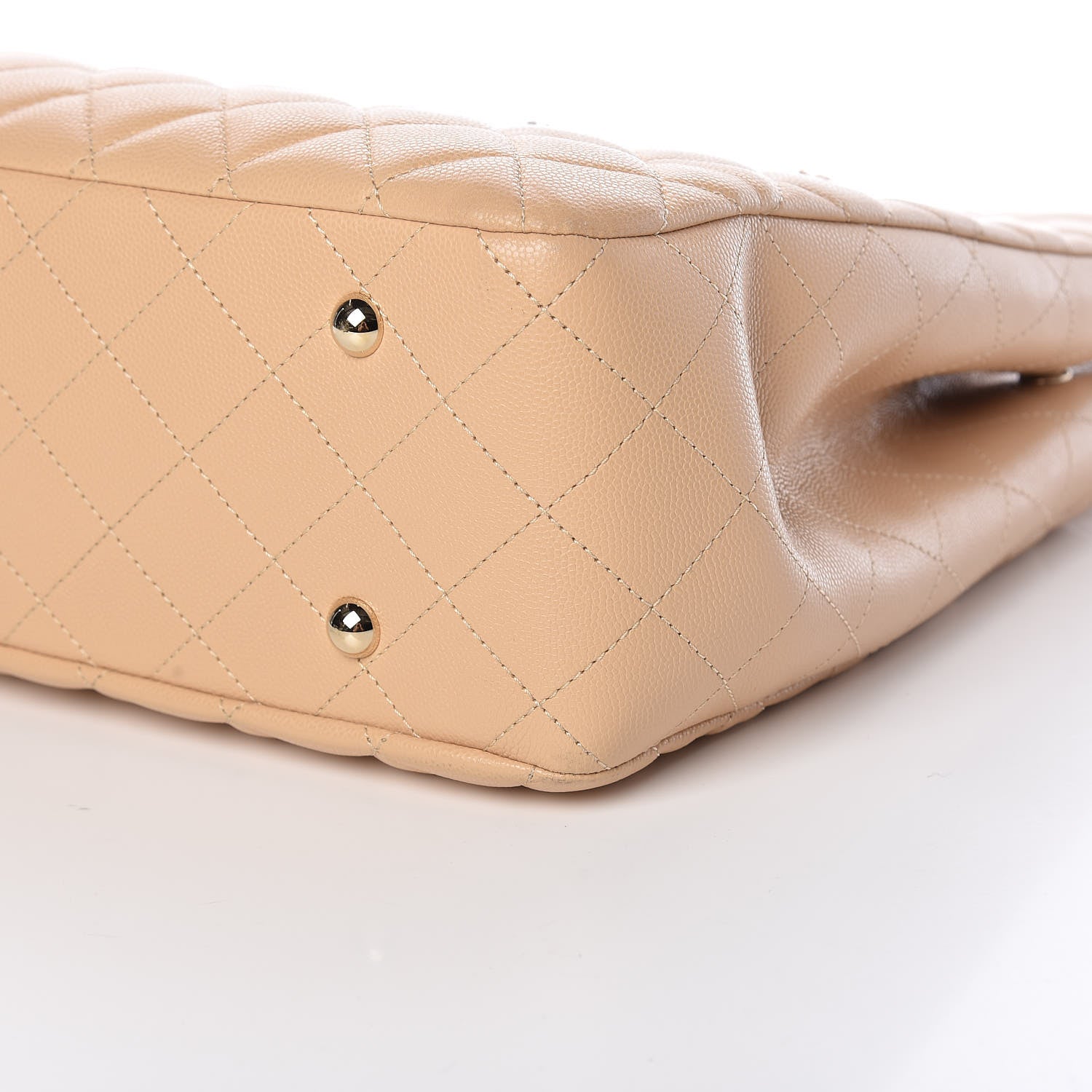 Chanel Caviar Quilted Large Classic Shopping Tote Light Beige 6 of 13