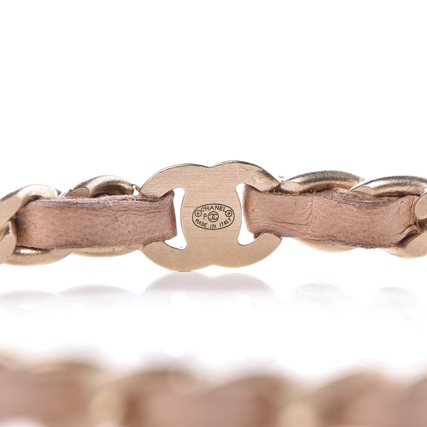 Chanel Lambskin CC Turnlock Chain Bracelet Pink Gold 4 of 4