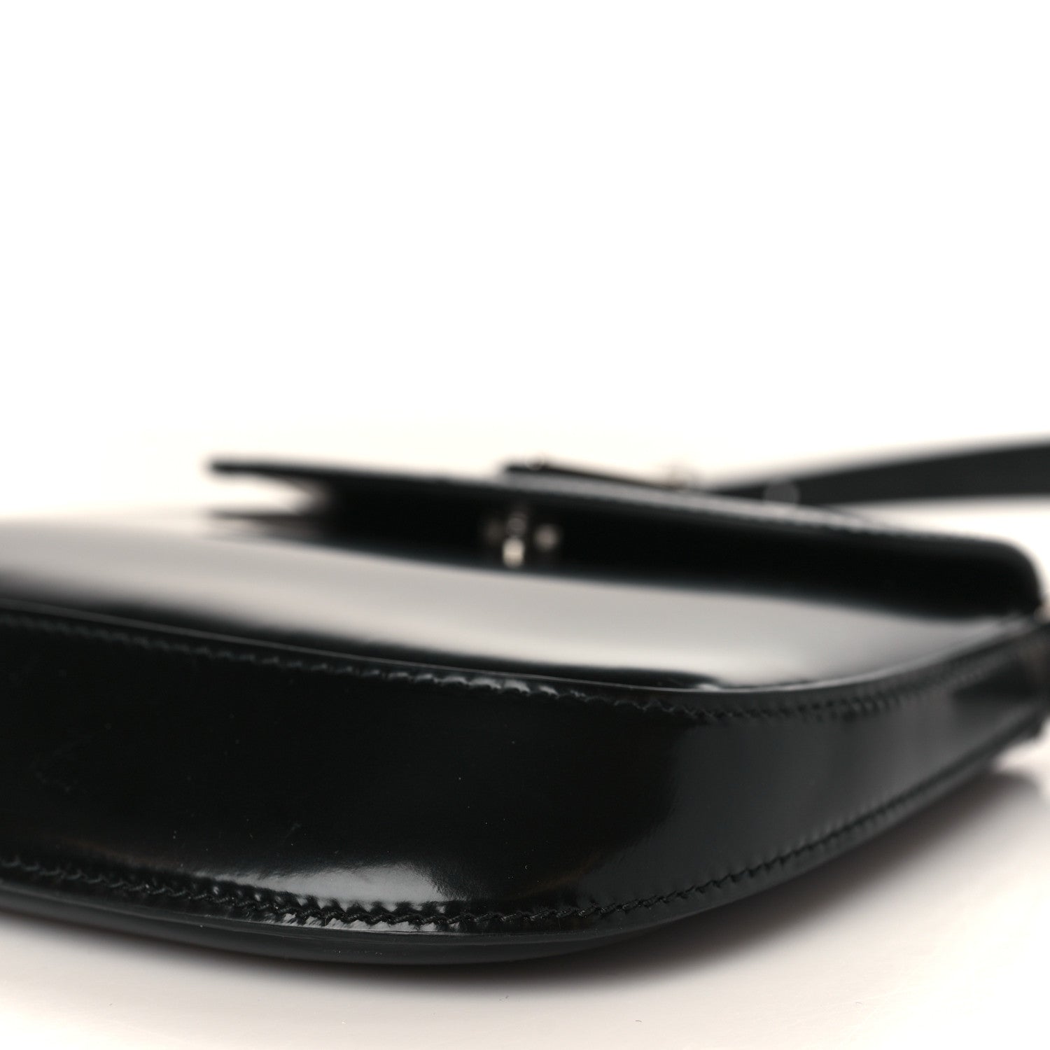 Prada Spazzolato Mini Cleo Flap Adjustable Strap Shoulder Bag Black 8 of 8