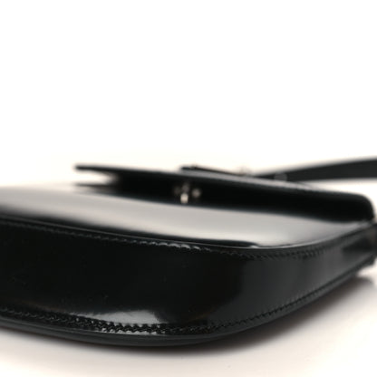 Prada Spazzolato Mini Cleo Flap Adjustable Strap Shoulder Bag Black 8 of 8