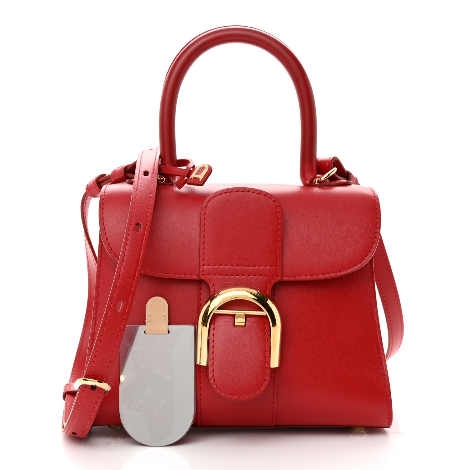 Delvaux Box Calfskin Mini Brillant Satchel Red 3 of 11