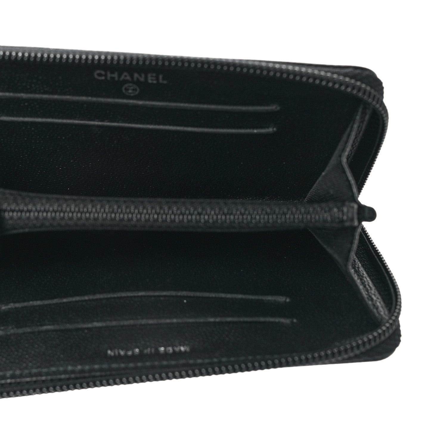 Chanel Caviar Quilted Small Boy Zip Around Wallet So Black 5 of 10