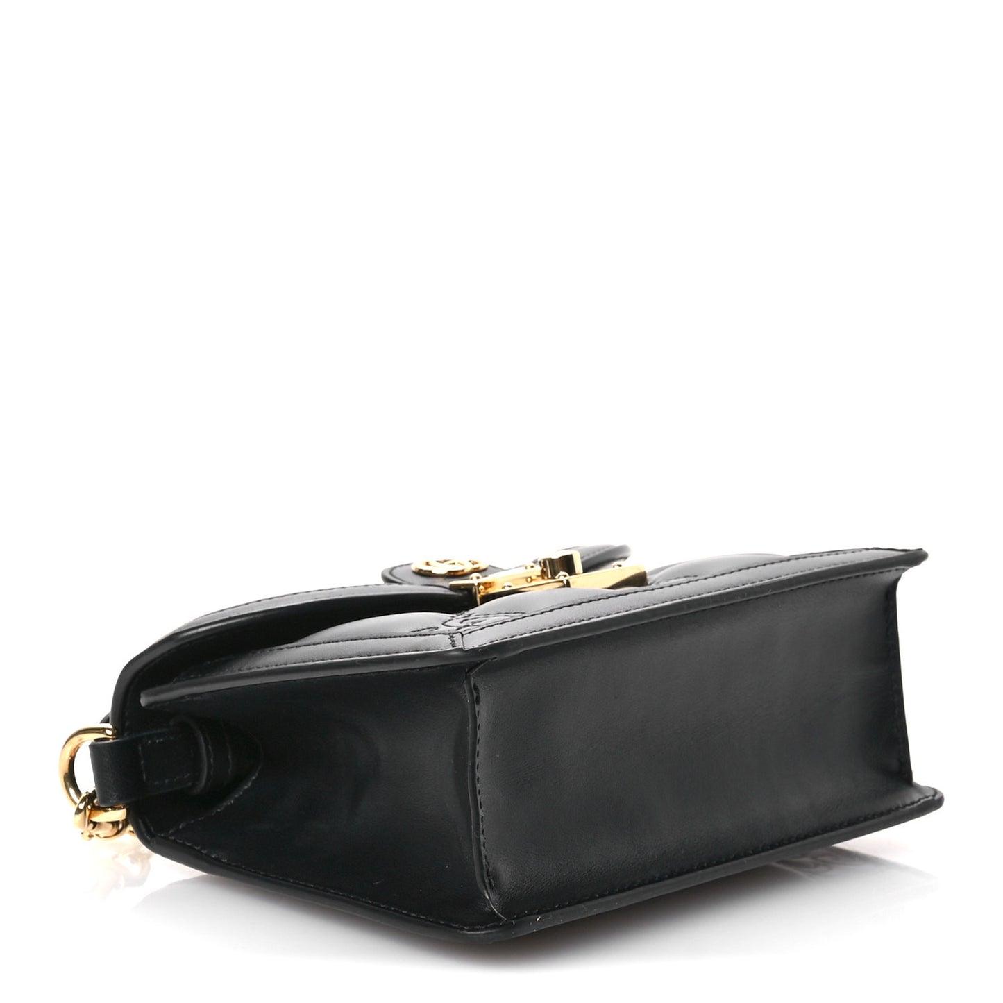 Calfskin GG Matelasse Mini Top Handle Shoulder Bag Black
