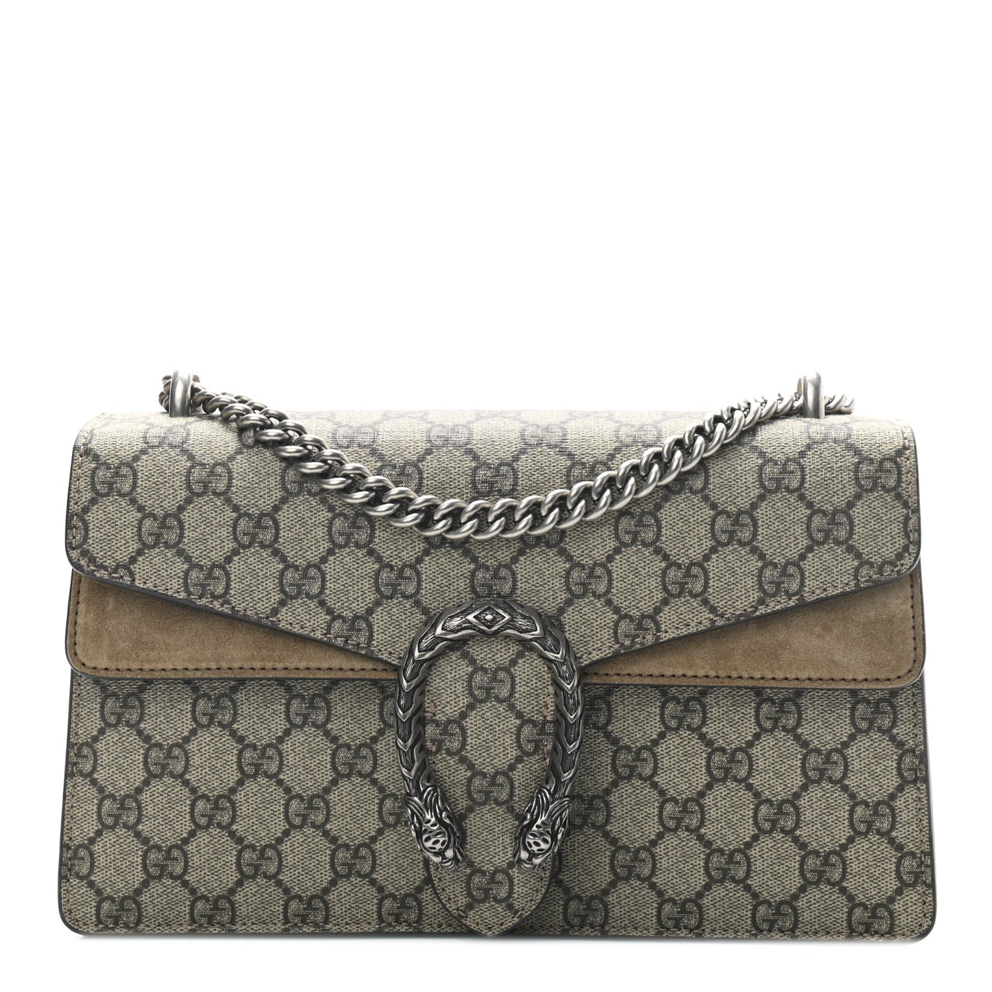 GG Supreme Monogram Small Dionysus Shoulder Bag Taupe