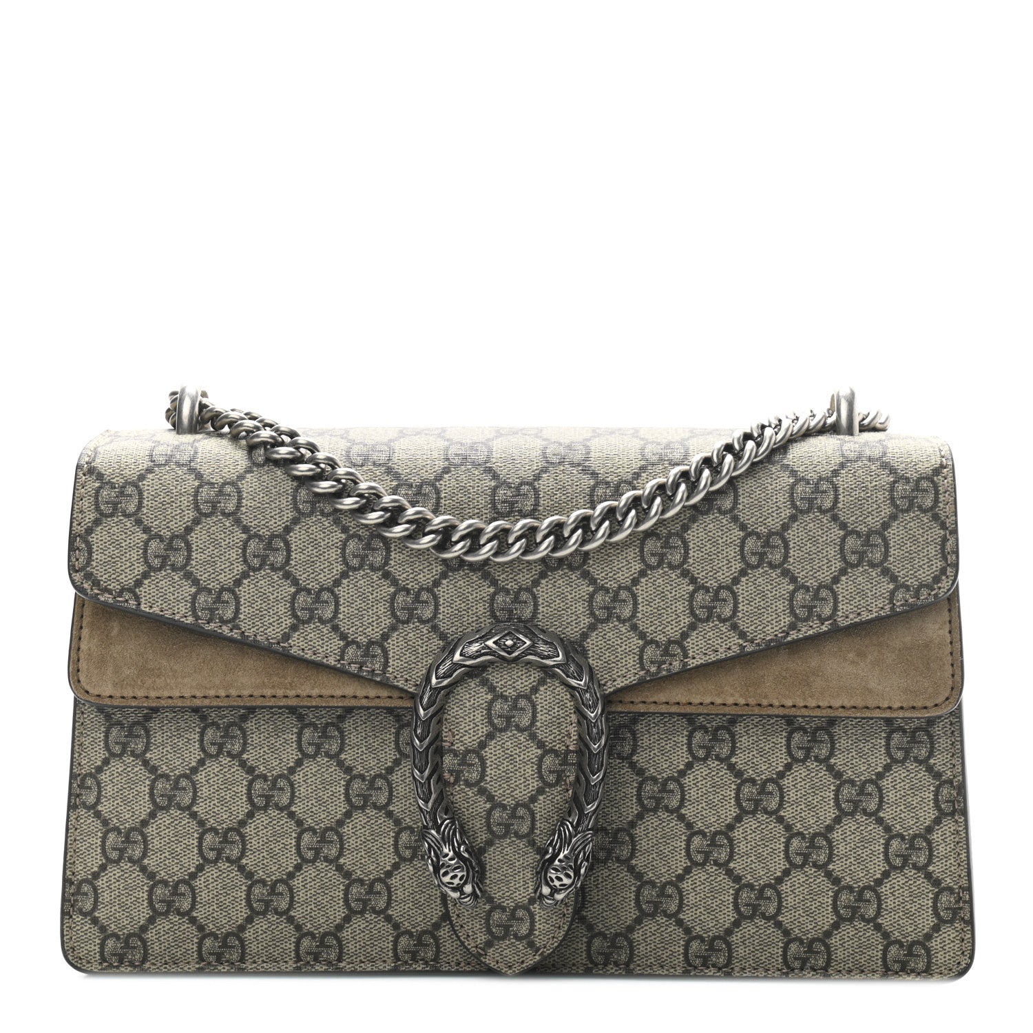 Gucci GG Supreme Monogram Small Dionysus Shoulder Bag Taupe 1 of 9