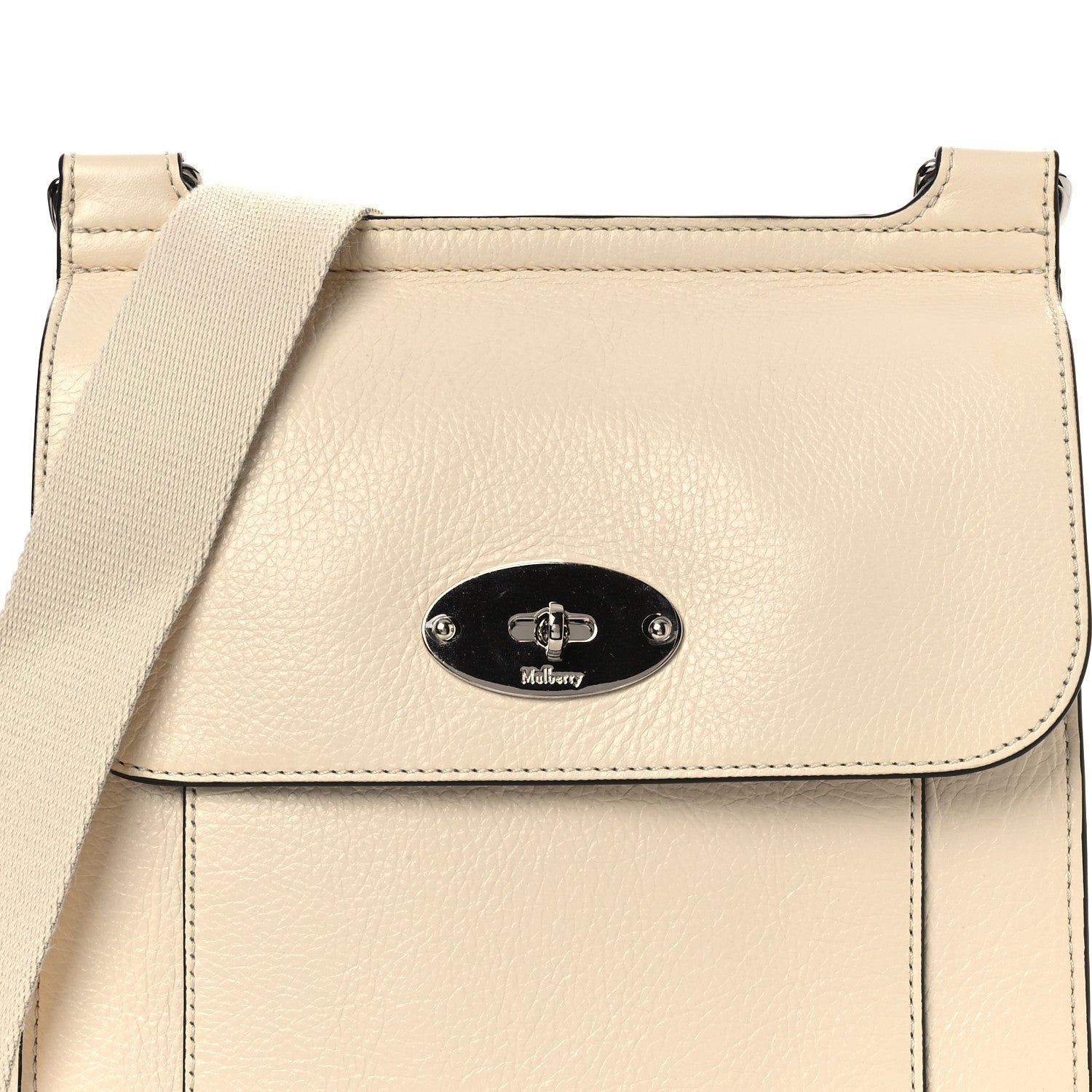 Mulberry Grain Calfskin Small New Antony Messenger Crossbody Eggshell 9 of 12