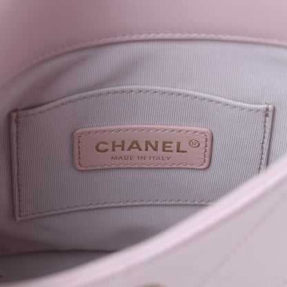 Chanel Calfskin Quilted Pearl Small About Pearls Hobo Bag Light Pink 6 of 11