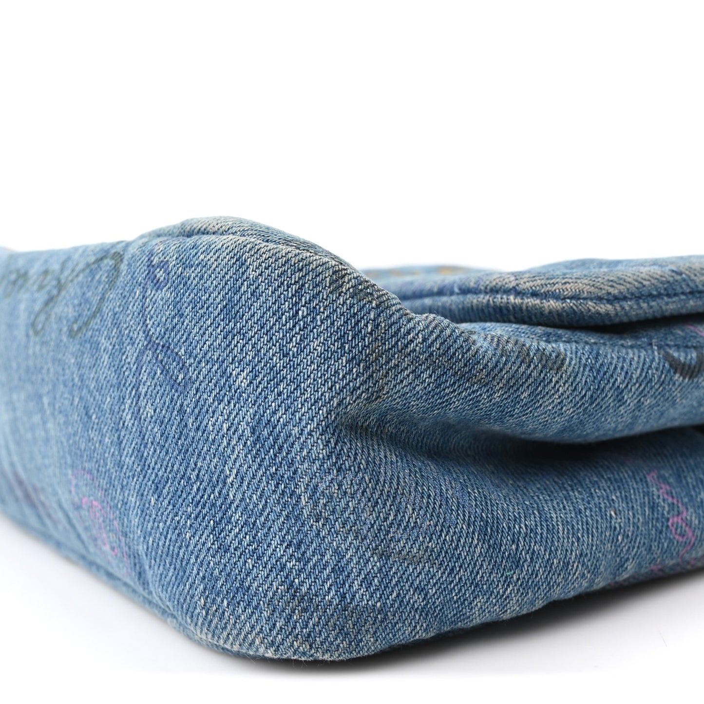 Denim Quilted Mini Denim Mood Rectangular Flap Blue Multicolor