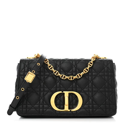 Christian Dior Calfskin Cannage Medium Caro Bag Black 1 of 11