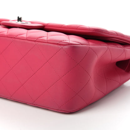 Chanel Lambskin Quilted Jumbo Double Flap Dark Pink 7 of 11