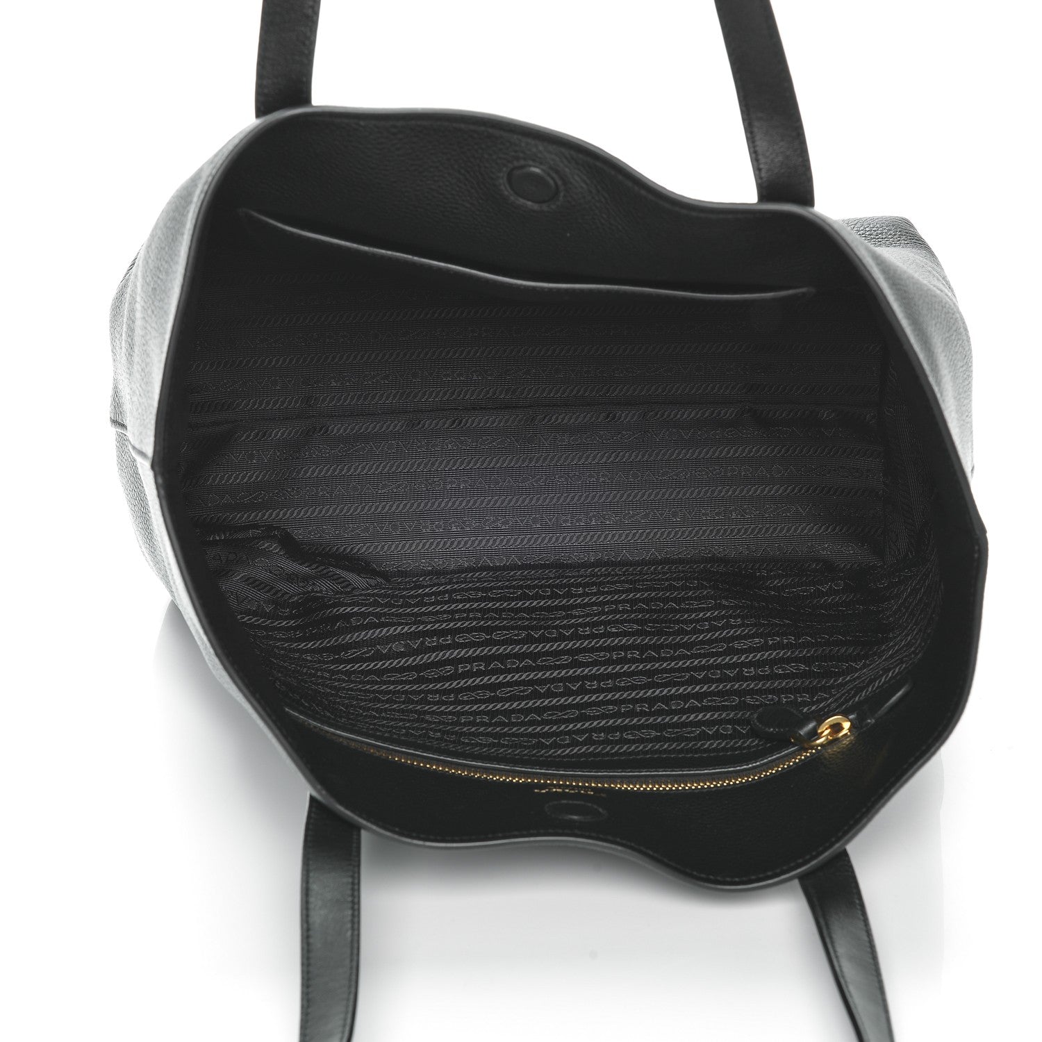 Prada Vitello Daino Tote Nero Black 5 of 8