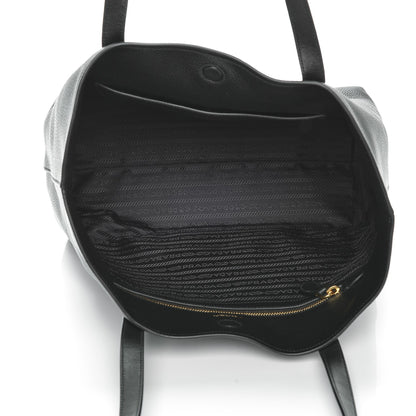 Prada Vitello Daino Tote Nero Black 5 of 8