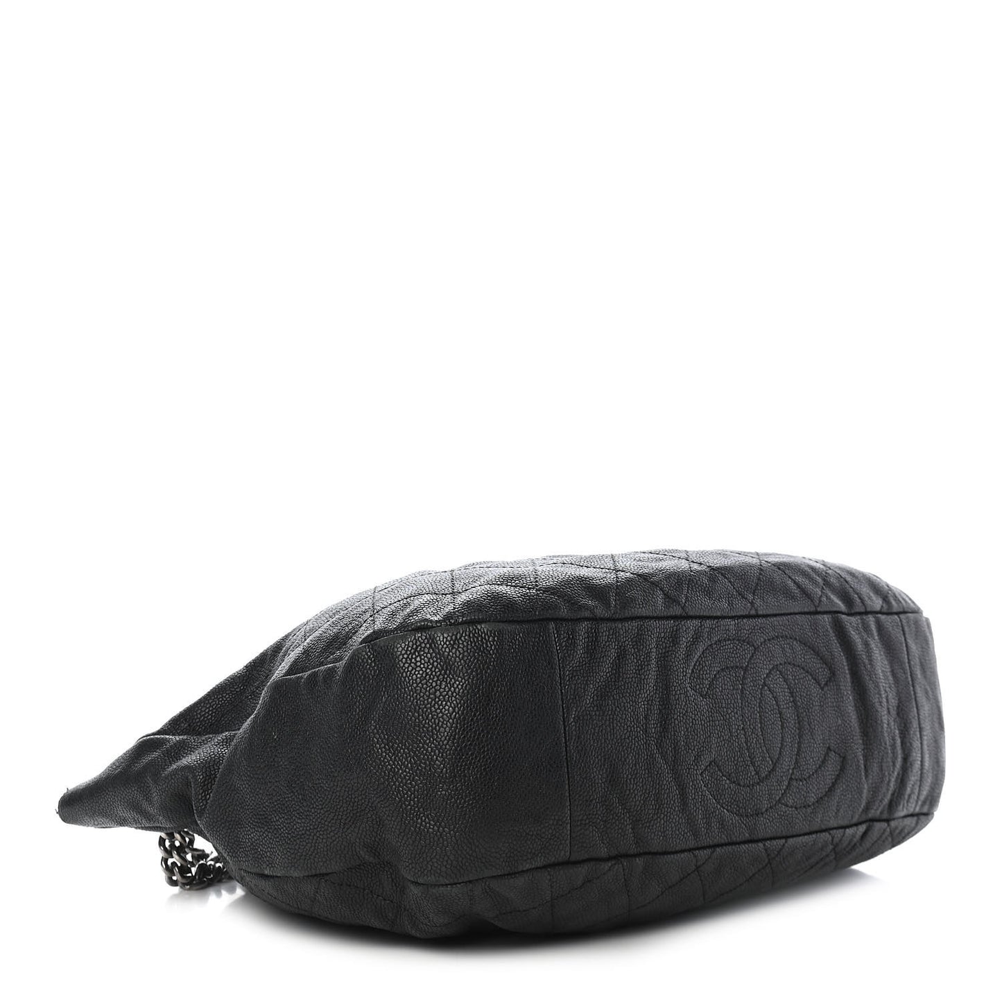 Caviar Quilted Simply CC Hobo Black