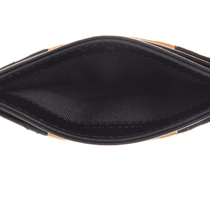 Chanel Lambskin Quilted Crocodile Embossed Reissue Card Holder Black Gold 5 of 9