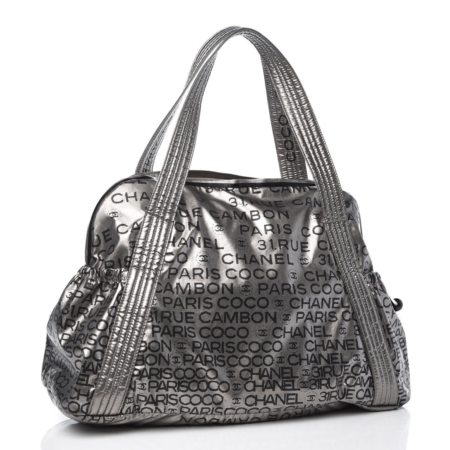 Chanel Lacquered Canvas Medium Unlimited Tote Argent Fonce 3 of 8
