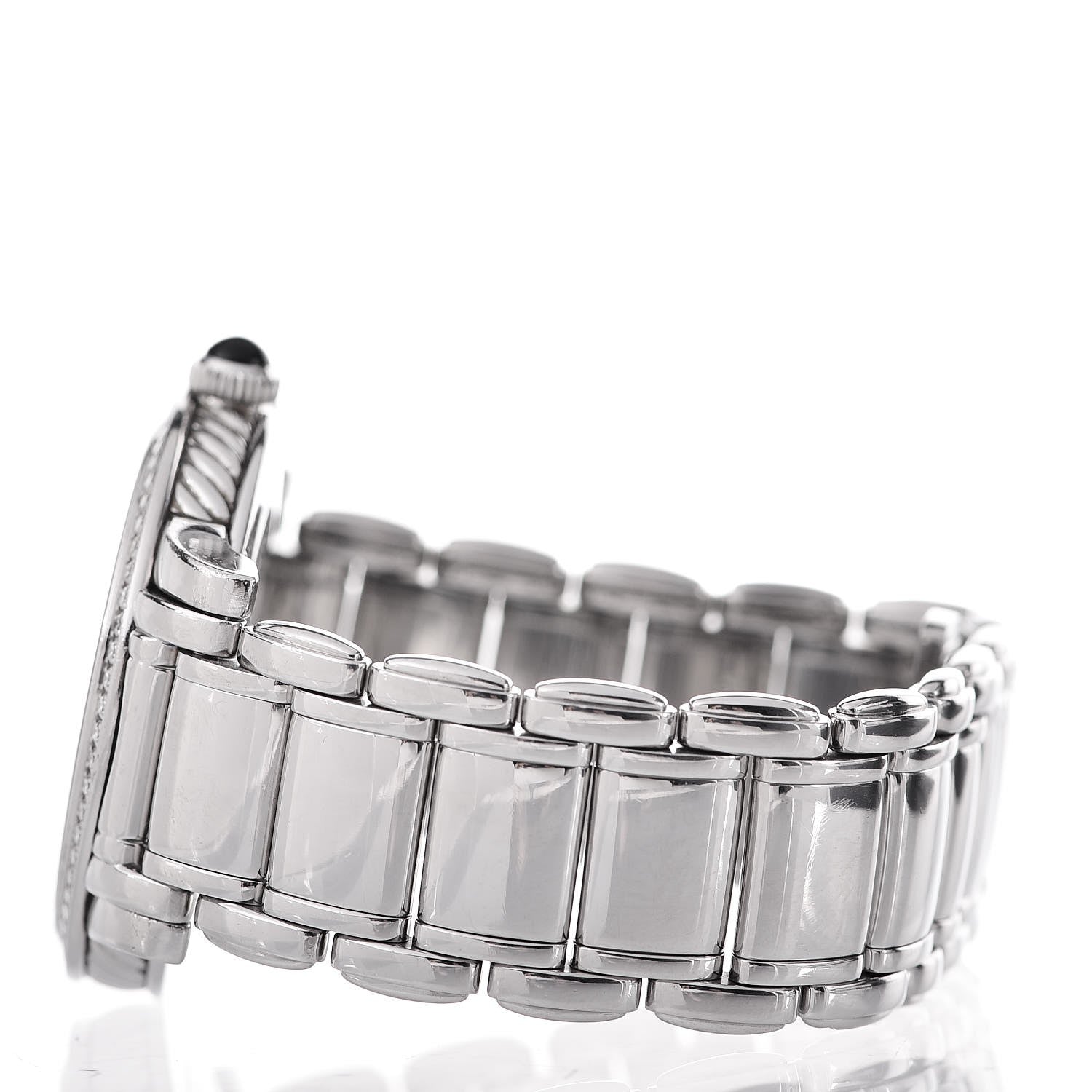 David Yurman Stainless Steel Diamond Bezel Mother of Pearl 38mm Classic Quartz Watch 4 of 9