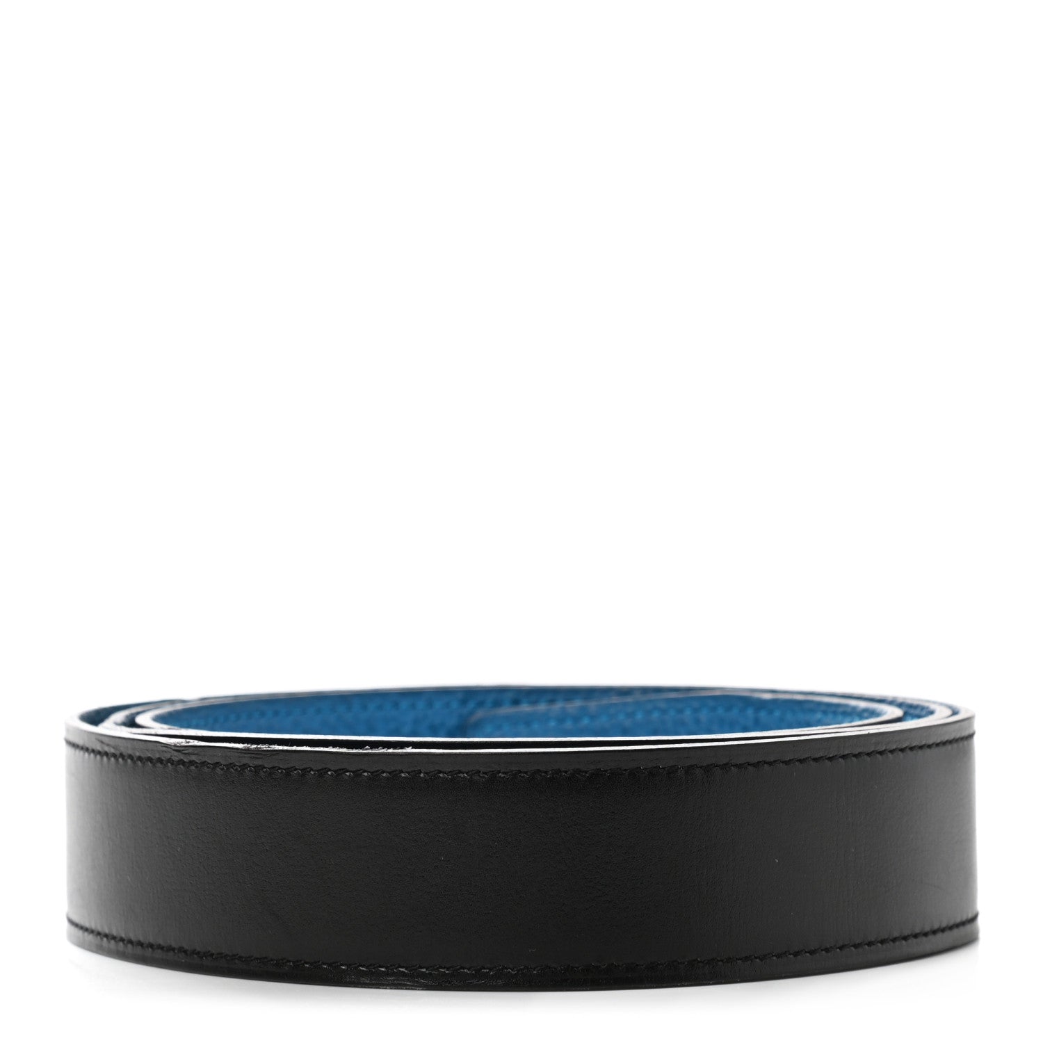 Hermes Box Togo 32mm Belt Strap 100 Black Bleu Zanzibar 2 of 7