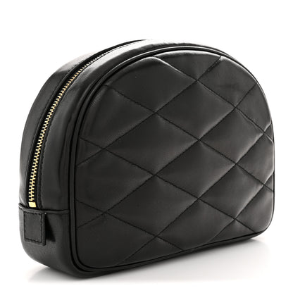 Saint Laurent Lambskin Quilted Lolita Cosmetic Pouch Black 3 of 7