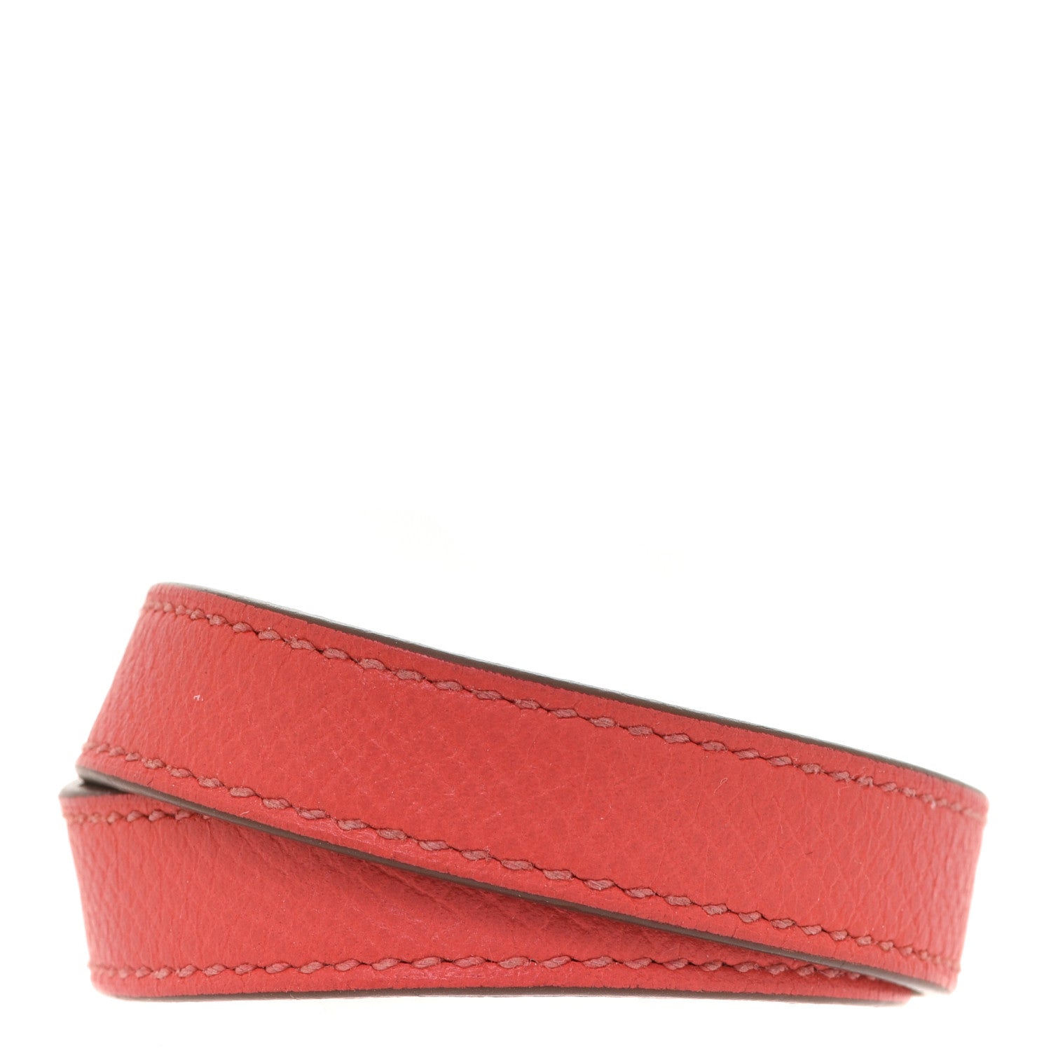Hermes Epsom Kelly Double Tour Bracelet S Rouge Pivoine 3 of 8