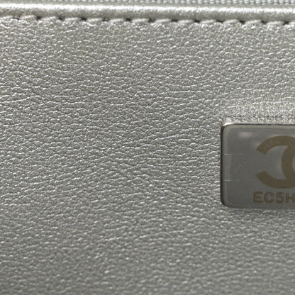 Chanel Metallic Lambskin Quilted Large CC In Love Heart Bag Silver 7 of 11