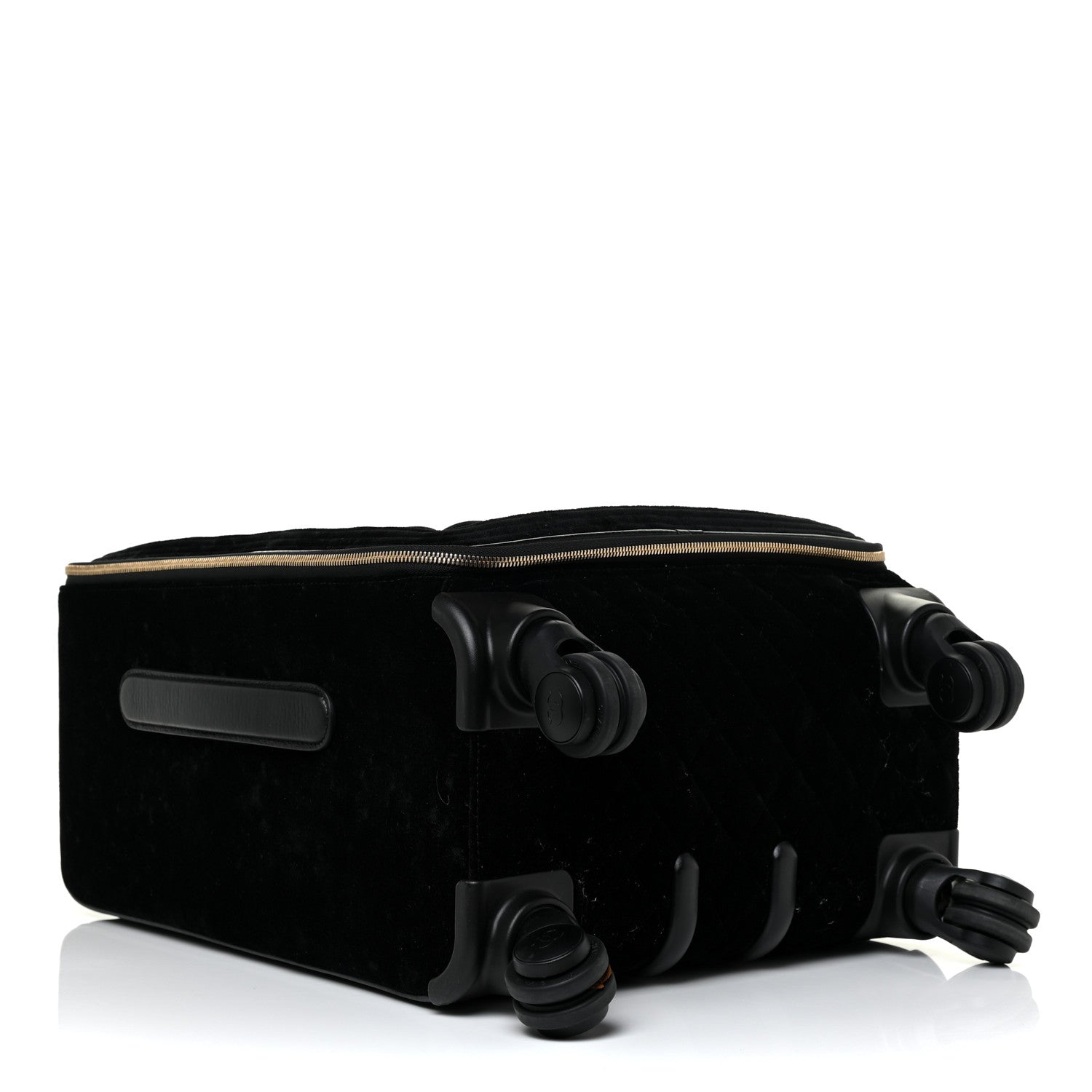 Chanel Suede Quilted Coco Case Trolley Black 4 of 19