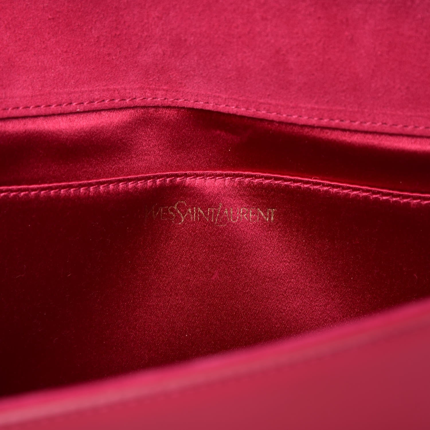 Saint Laurent Patent Monogram Large Belle De Jour Clutch Fuchsia 6 of 6