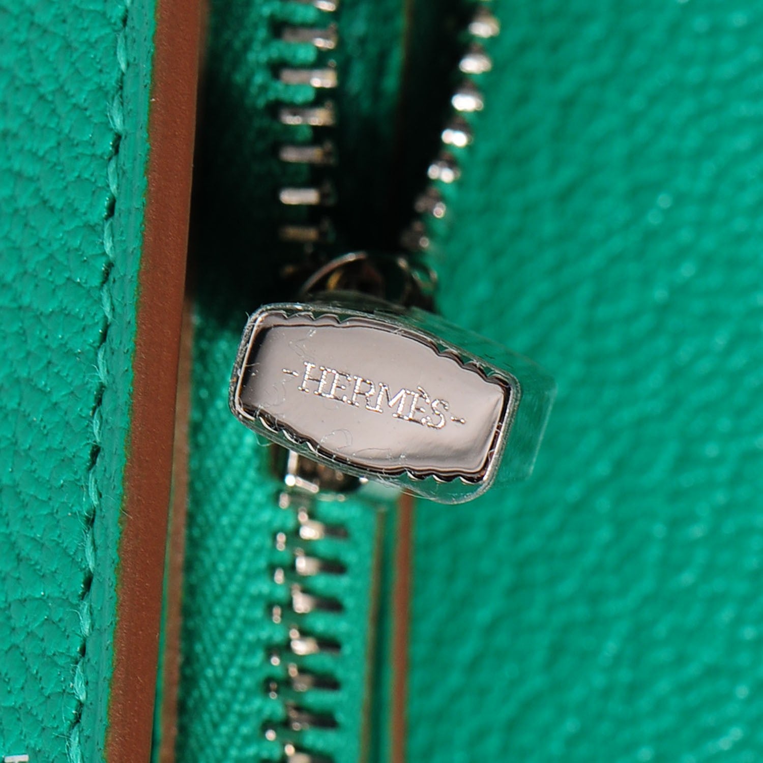 Hermes Chevre Mysore Kelly Longue Wallet Menthe 14 of 14