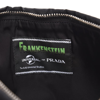Prada X UNIVERSAL STUDIOS Tessuto Nylon Frankenstein Heart Pouch Black Smeraldo 6 of 10