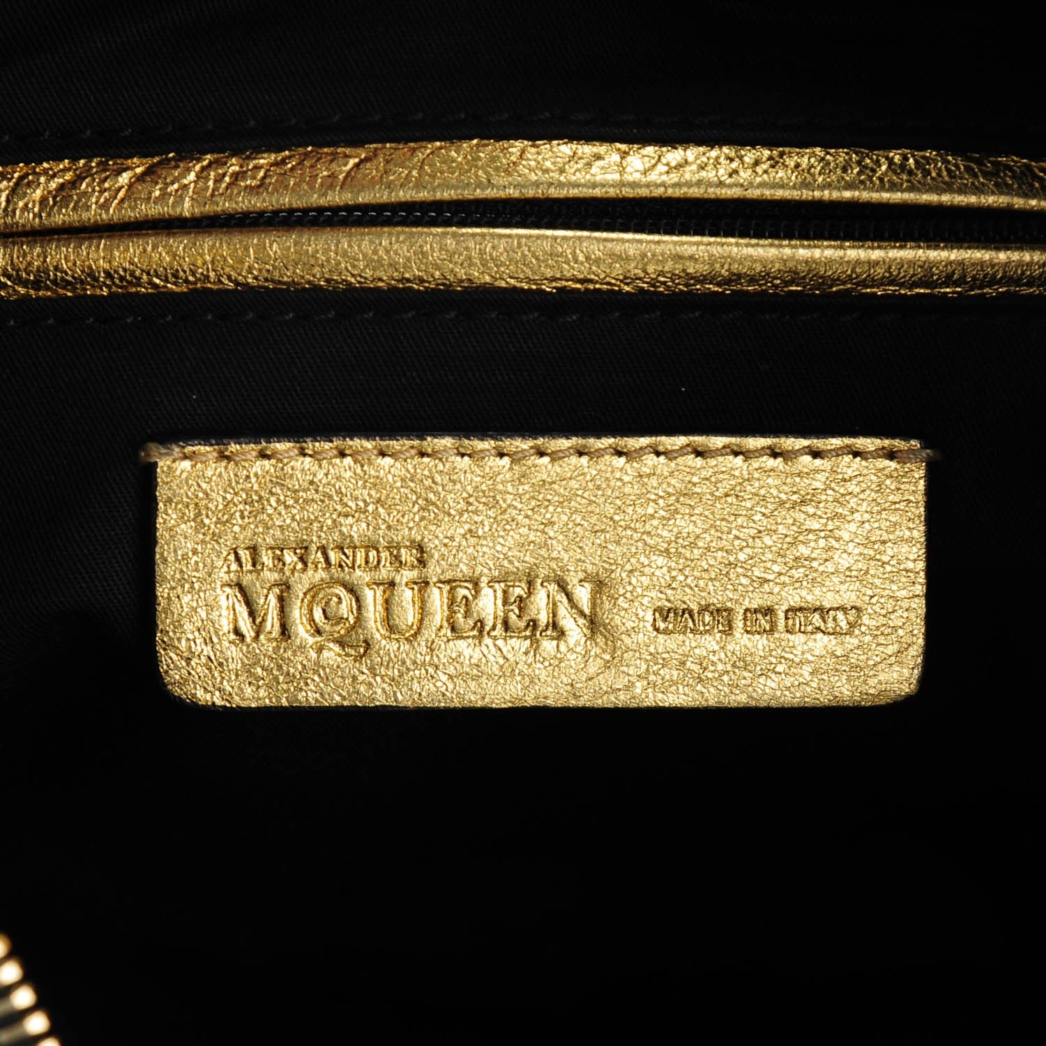 Alexander McQueen Metallic Lambskin De Manta Clutch Gold 6 of 7