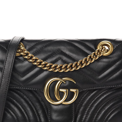 Gucci Calfskin Matelasse Mini GG Marmont Shoulder Bag Black 17 of 17
