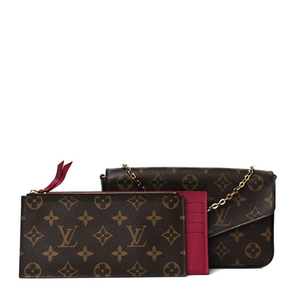 Louis Vuitton Monogram Pochette Felicie Chain Wallet Fuchsia 16 of 16