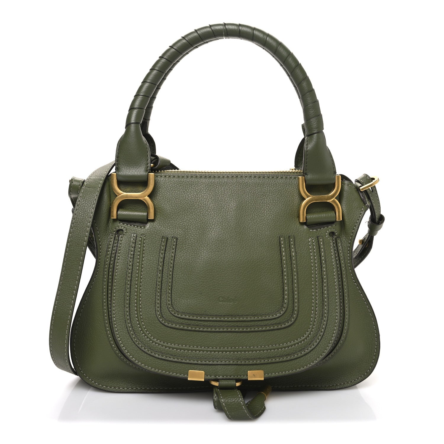 Chloe Calfskin Small Marcie Satchel Light Cactus 1 of 10