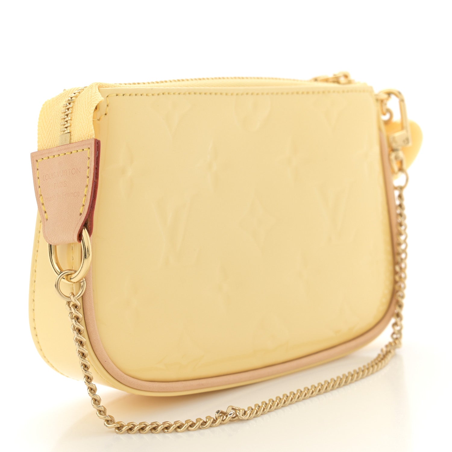 Louis Vuitton Metallic Vernis Valentine Mini Pochette Accessories Banana Fizz 3 of 10