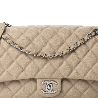 Chanel Caviar Quilted Jumbo Easy Flap Beige 10 of 10