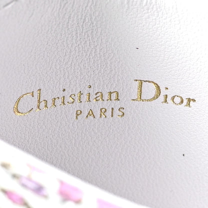Christian Dior Calfskin Caro Freesia Five-Slot Card Holder White Multicolor 6 of 7