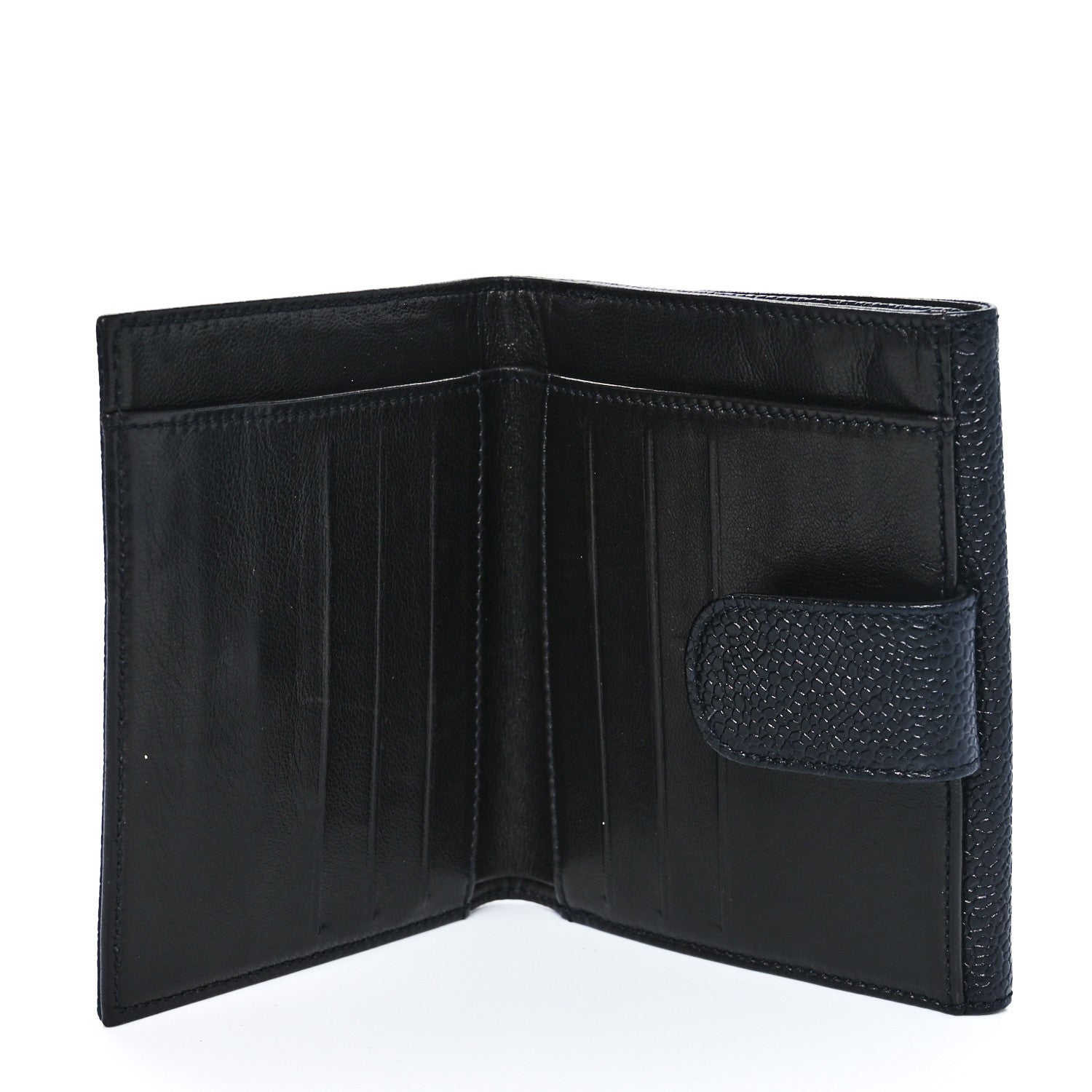 Chanel Caviar Timeless CC Compact French Wallet Black 5 of 9