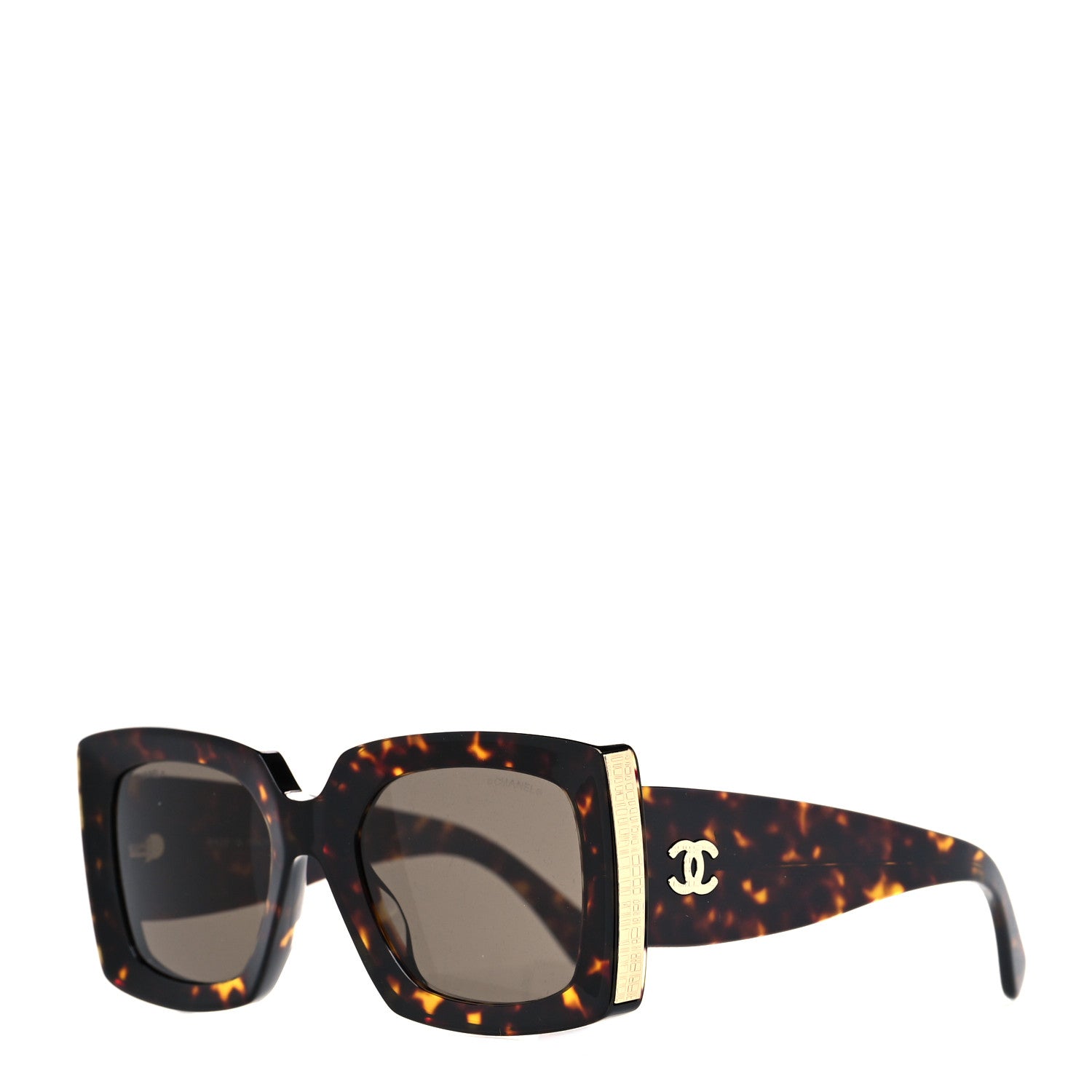 Chanel Acetate Rectangle Sunglasses 5435 Tortoise 1 of 7