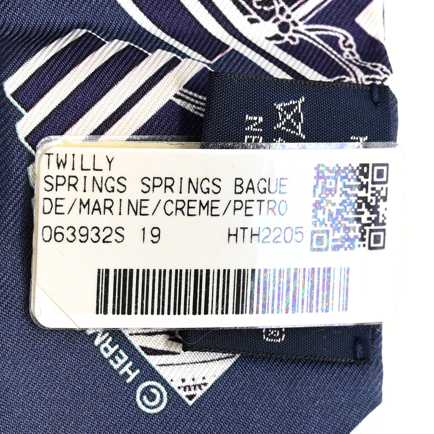 Silk Springs Springs Twilly Marine Creme Petrole